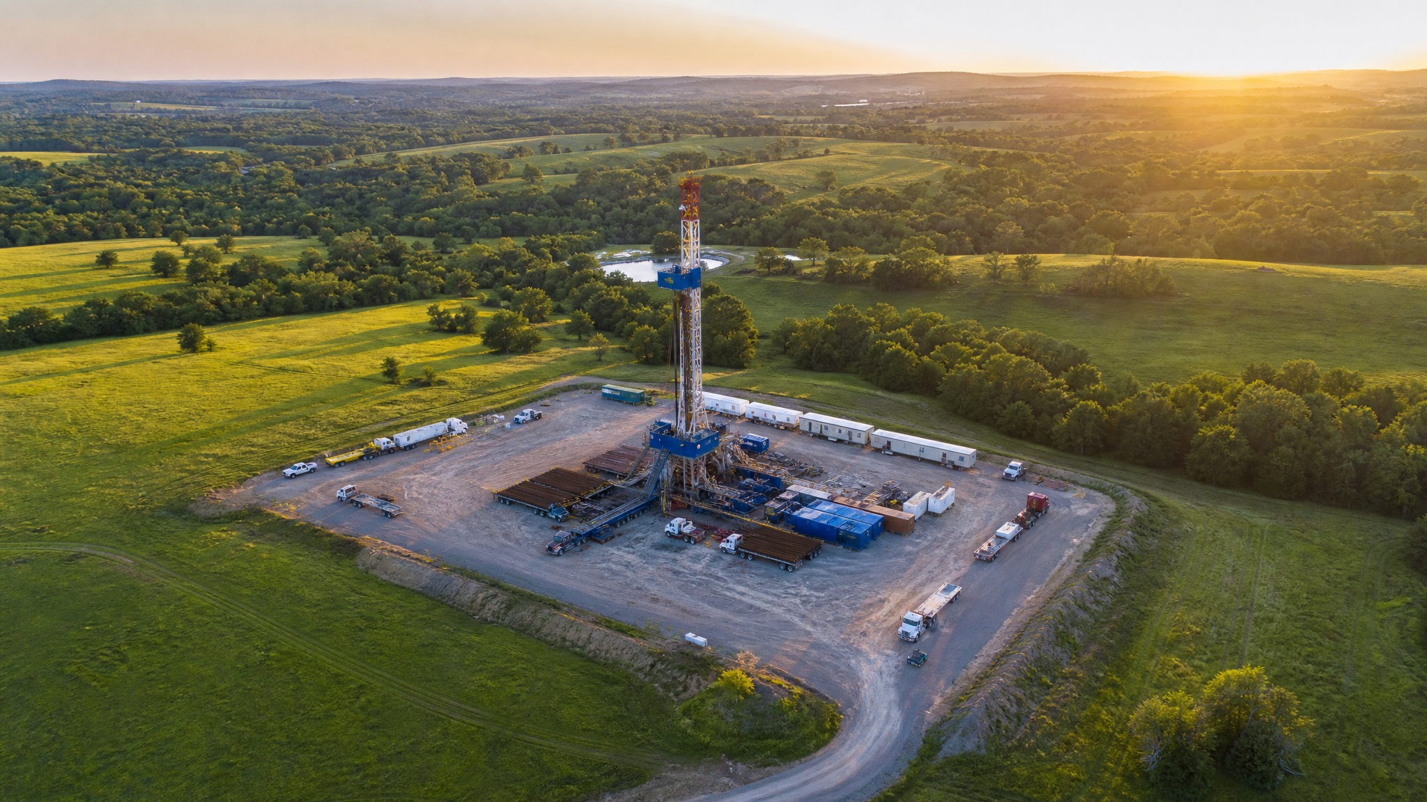 Professional well drilling operation in action